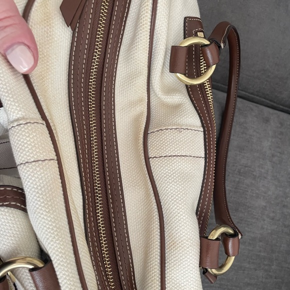Coach ivory canvas and brown leather bag - Picture 6 of 6